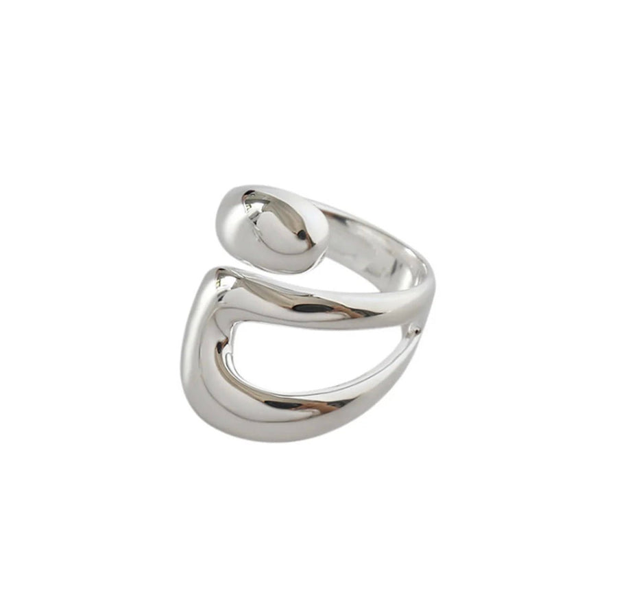 A one sized statement ring. The wrap ring is available in recycled gold or recycled silver. The perfect gift.