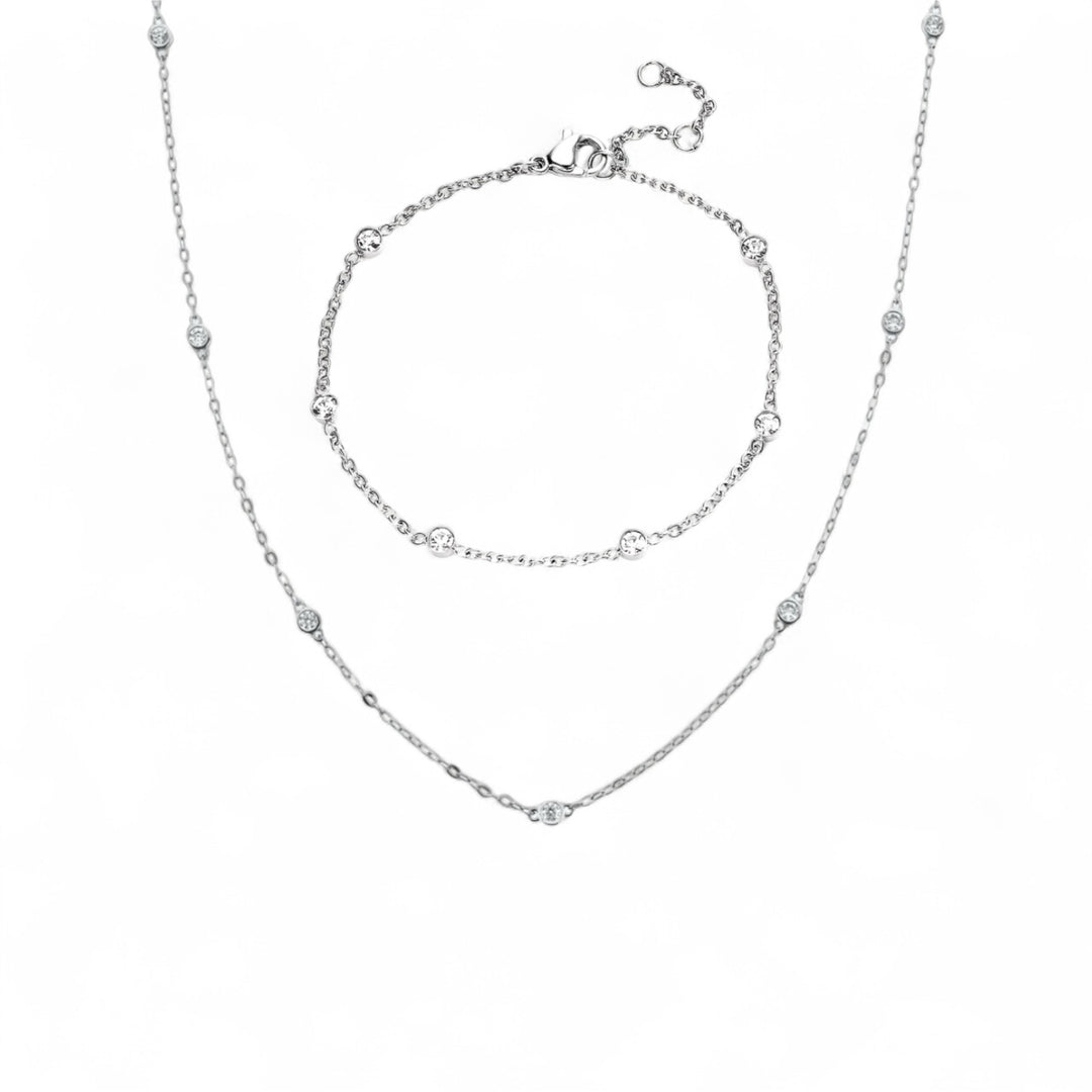 Dainty Necklace and Bracelet Set