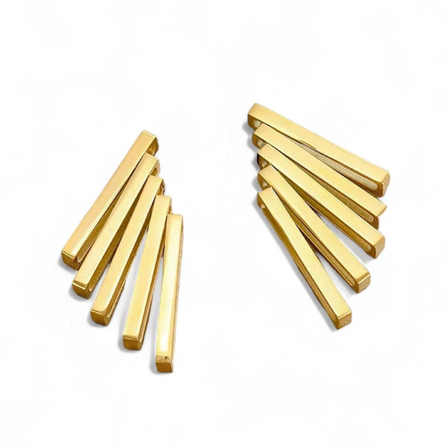 Lucid signature gold earrings. 

Heldere kenmerkende gouden oorbellen.

Boucles d'oreilles en or signature Lucid.