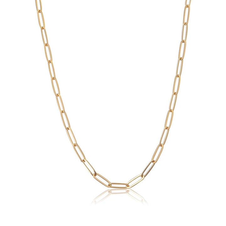 Waterproof paperclip necklace in gold and silver. 

Waterdichte paperclipketting in goud en zilver.

Collier trombone imperméable en or et argent.