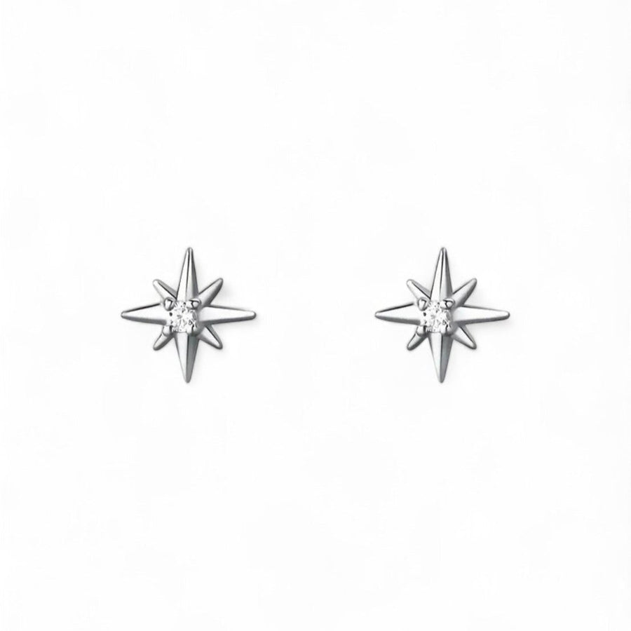 Star stud earrings in gold and silver. Earrings made from recycled gold and silver. Anti-tarnish. Perfect gift.